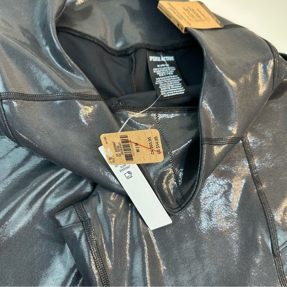 Victoria's Secret PINK Ultimate V High Waist Legging In Black Shine Size:M4-6NWT - Picture 9 of 16